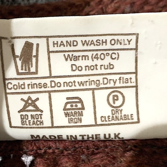 𝅺MURRAY Brothers Vintage Rust Wool Crew Neck Sweater Scotland Size Large - Picture 8 of 9